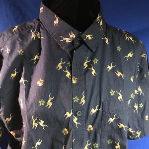 🎄NEW SHORT SLEEVE MENS SHIRT WITH CHRISTMAS REIN DEERS